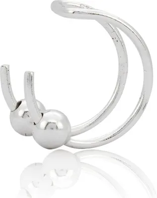 Produktbild von Ear Cuff 925 Sterling Silber zweireihig mit Kugel