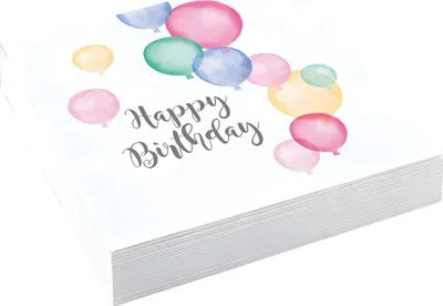 Obrázok produktu pre Papierové servítky Happy Birthday, 20ks Amscan