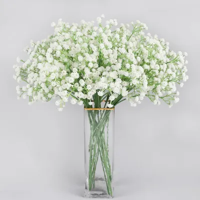 Obrázok produktu pre Umelé kvety Gypsophila 45 cm, 18 ks, biela, pre domácu dekoráciu