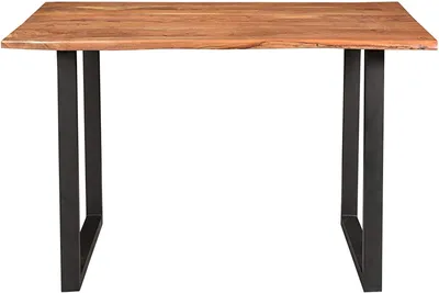 Produktbild von Refurbished Möbelretoure Baumkantentisch Esstisch Akazie Natur 110 x 75 cm schwarz INSA