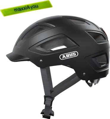 Image de Casque cycliste Abus Hyban 2.0 Noir Taille L (56-61 cm) incl. bande réfléchissante maxxi4you