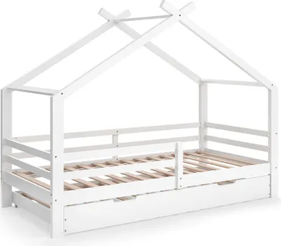 Immagine prodotto di Letto montessori bambini Vitalispa Luni Bianco 200 x 90 cm con letto per ospiti, Model 57926