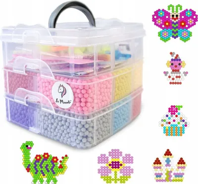 Produktbild von La Manuli Wasserperlen Set - Aqua Sticky 10000 Bastelperlen, Kreatives Perlenset für Kinder ab 6 Jahre, Komplettset