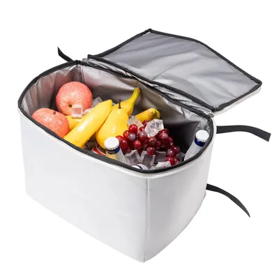 Produktbild von Qunature 63L Faltbar Kühltasche Thermotasche Picknicktasche Lebensmitteltransport Gefriertasche, Grau