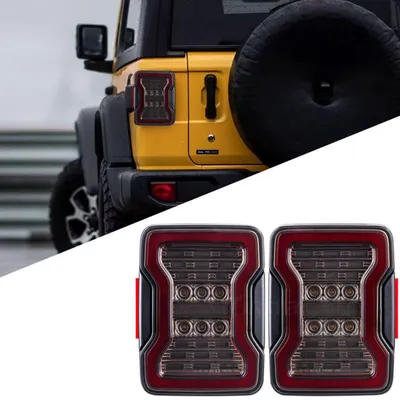 Für Jeep Wrangler JK 2007-2018 LED Lightbar Rückleuchten Heckleuchten Schwarz in der Farbe Schwarz von Carparts-Online GmbH