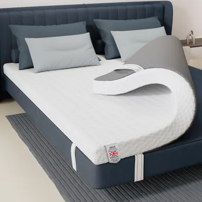 Matratzentopper 7 cm, Memory-Schaum, 160x200 cm, waschbarer Bezug