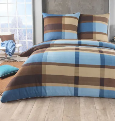 Produktbild von Warme Winter Thermo Fleece Bettwäsche 135x200 155x220 200x200 kuschelige Flausch Bettbezug + Kissenbezug 80x80 , Größe:200x200 + 2x 80x80, Design - Motiv:Design 1