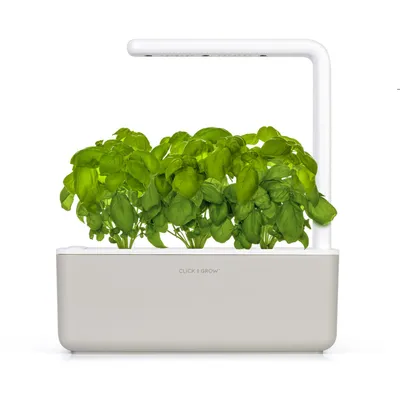 Zdjęcie produktu dla Click and Grow - Smart Garden 3 - Zestaw do domowego ogrodu z ziołami i warzywami w kolorze beżowym