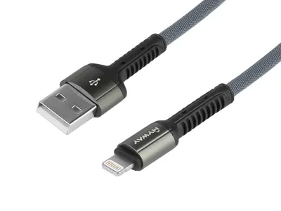 Produktbild von Lade- und Synchronisierungskabel, Mikrofasergeflecht, 200 cm, USB > Lightning