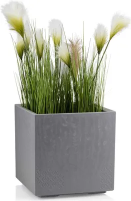 Obrázek produktu pro HowHomely 36L květináč Betonique výška 39 cm, květináč, šedý květináč na zahradu, balkon