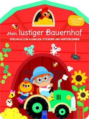 Obrázok produktu pre Mein lustiger Bauernhof - Spielhaus zum Ausmalen, Stickern und Wörter lerner
