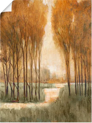 Produktbild von ARTland Poster Goldener Wald I Größe: 40x30 cm