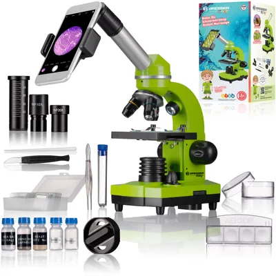 Produktbild von Bresser Optics Junior, Digitales Mikroskop, Grün, Aluminium, Kunststoff, 1600x, 40x, LED