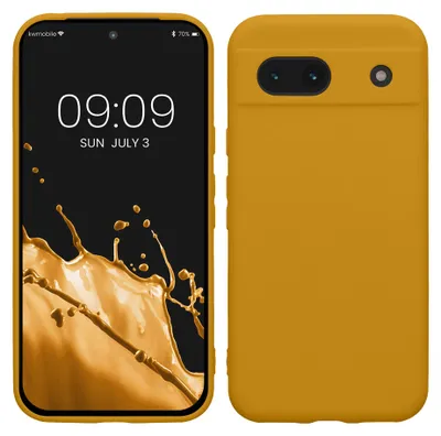 Produktbild von kwmobile Handyhülle für Google Pixel 8a Hülle - weiches Handy Silikon Case - Schutzhülle Cover - Honiggelb