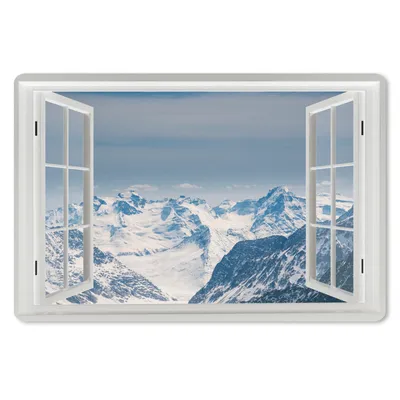 Produktbild von MuchoWow® Schreibtischunterlage Aussicht - Schnee - Berge 60x40 cm - XXL Mauspad - Großes Mauspad