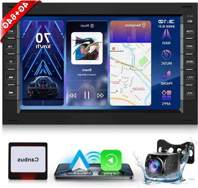 Image de Autoradio - Autoradio - Autoradio 2-DIN - Système audio pour voiture - Système multimédia - Écran tactile de 7 pouces