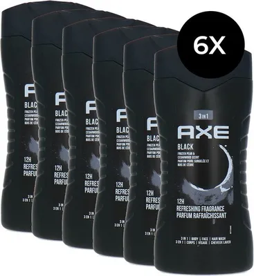 Produktbild von Axe Axe Black Shower Gel - 6 x 400 ml - Vorteilspackung