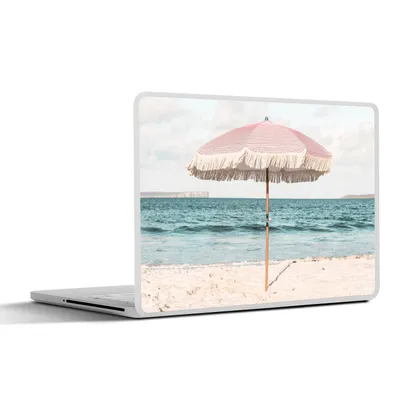 Produktbild von MuchoWow® Laptop Aufkleber Sticker Cover Sonnenschirm - Strand - Meer - Wolken 30x21 cm - Sticker für Laptop - Selbstklebend