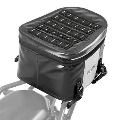 Zdjęcie produktu dla VEVOR tylna torba motocyklowa 28 L wodoodporna, torba na tylne siedzenie, torba na bagażnik motocyklowy, schowek na bagaż z torbą i regulowaną klamrą, uniwersalny bagażnik, czarny