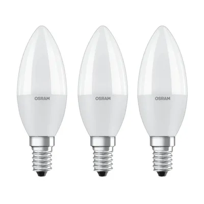 Produktbild von 3 x Osram LED Leuchtmittel Classic B Kerzen 5,5W = 40W E14 matt 470lm warmweiß 2700K