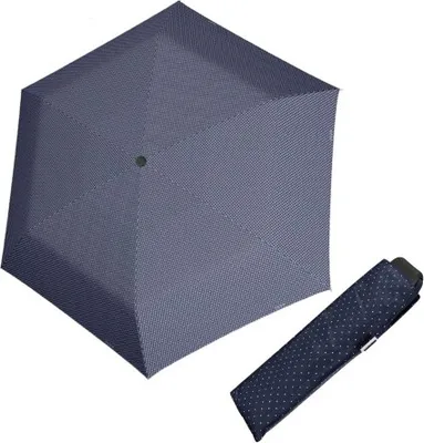 Obrázek produktu pro Doppler Carbonsteel Mini Slim Chic - dámský skládací deštník, modrá, puntík