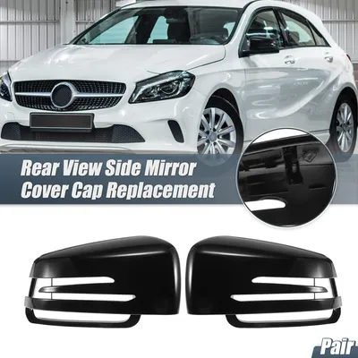 Image de Paire De Couvercles De Rétroviseur Latéral De Remplacement En Noir Brillant Pour Mercedes Benz Classe A W176 Classe B Classe C