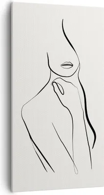 Produktbild von Bild auf Leinwand - Leinwandbild - Einteilig - Frau Skizze Zeichnung - 55x100cm - Wand Bild - Wanddeko - Wandbilder - Leinwanddruck - Bilder - Wanddekoration - Leinwand bilder - PA55x100-5045