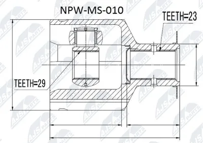 Produktbild von NTY Gelenksatz Antriebswelle Radseitig für MITSUBISHI CARISMA (DA) NPW-MS-010