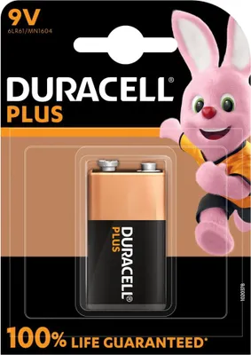 Immagine prodotto di Duracell Plus 9V (MN1604/6LR61) B1 | Confezione (1 pezzo)