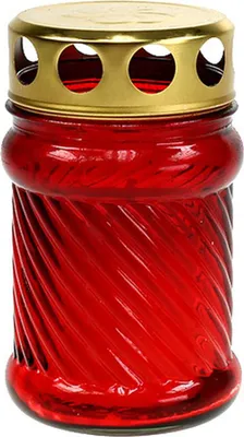 Produktbild von Grablicht aus Glas mit Deckel für Gedenkmomente und Friedhofsschmuck