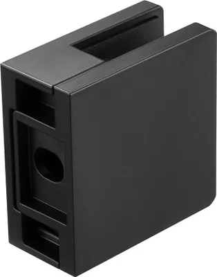 Produktbild von Glasklemme 40 Stück quadratische Geländerhalterung für 0,31"-0,47" Glas, schwarz