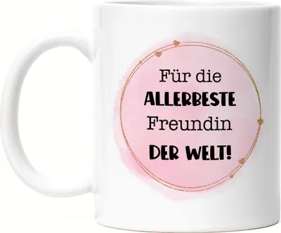 Produktbild von Für die allerbeste Freundin der Welt Tasse Geschenkidee Geburtstag Weihnachten BFF
