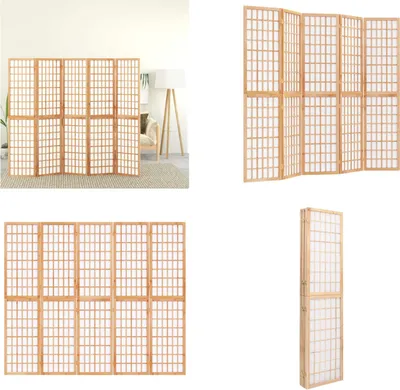 Immagine prodotto di vidaXL 5 pezzi paravento pieghevole stile giapponese 200x170 cm - paravento pieghevole - divisorio per ambienti - divisorio per ambienti
