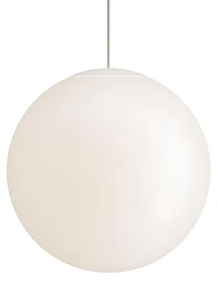 Zdjęcie produktu dla Nowoczesna wisząca lampa Sferis z satynowego szkła opalowego, minimalistyczna rama z poliwęglanu, średnica 50 cm, wysokość 330 cm, kolor biały