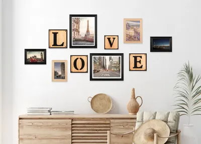 Produktbild von Walther, BS010M, Walldecoration Love, Bilderrahmen Set mit 10 Artikeln