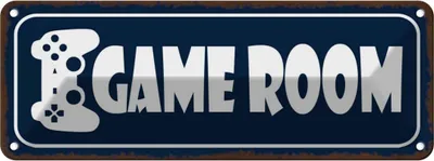 Produktbild von vianmo Blechschild 10x27 cm Game Room Geschenk