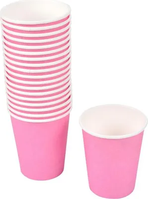 Image de Set de 20 gobelets en carton Rose