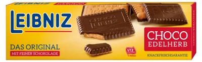 Zdjęcie produktu dla Leibniz Choco Edelherb herbatnik maślany o smaku czekolady Edelherb 125g