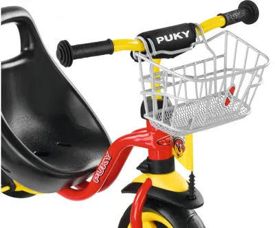 Immagine prodotto di Cestino da manubrio Puky 9119, argento, per tricicli e scooter