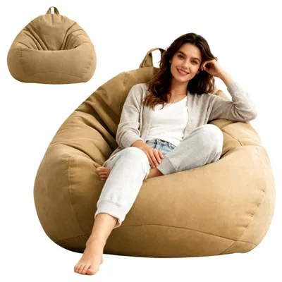 Productafbeelding van XL Bean Bag Hoes voor Volwassenen en Kinderen, Lichtgrijs
