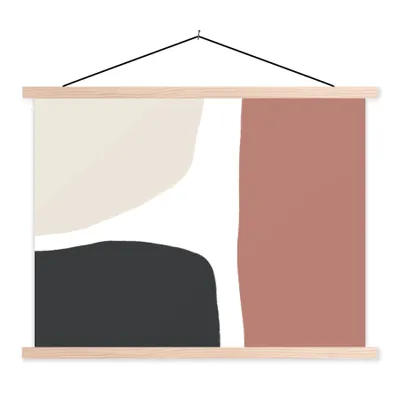 Produktbild von MuchoWow® Textilposter Pastell - Abstrakt - Design 40x30 cm mit holzfarbenen Rahmen - Bilder