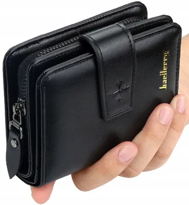 Produktbild von Portemonnaie - Herrenportemonnaie - Komfort - Druckknopfverschluss - Organisation - Schwarz - Geräumig
