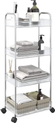 Produktbild von "2026 Promotion" Aufbewahrungswagen 4 Etagen Transparent 37x28x95 cm Acryl - Sonstige Handwerkzeuge CC24101