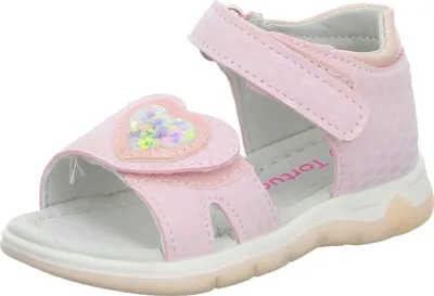 Produktbild von Minilette Rosa glattes Kunstleder Klettverschluss strapazierfähige Decksohle