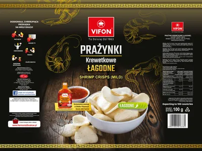 Zdjęcie produktu dla Prażynki Krewetkowe Łagodne 100G Vifon