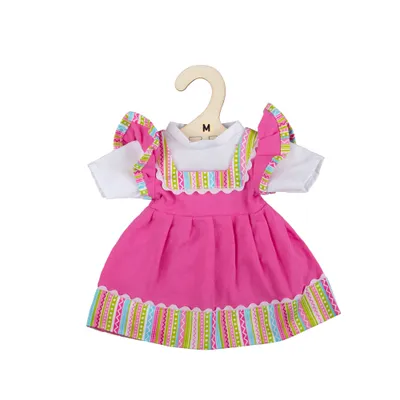 Image de Bigjigs Toys Robe rose à rayures pour poupée 34 cm