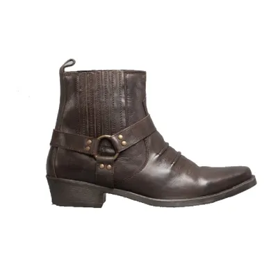 Produktbild von US Brass Herren Eastwood Cowboy-Stiefel / Cowboy-Stiefelette / Westernstiefel DF103 (46 EU) (Dunkelbraun)