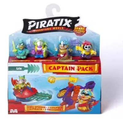 Zdjęcie produktu dla PIRATIX Skarbczyk Przygód  Zestaw Kapitanów 1x6 do Nauki Pirackich