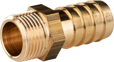 Produktbild von Messing Gewinde-Fitting Schlauchanschluss 3/8' AG (DN 10) Länge 15 mm - schwere Ausführung