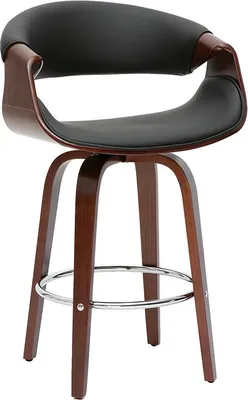 Produktbild von Miliboo - Design Barhocker schwarz und dunkles Holz 65 cm ARAMIS